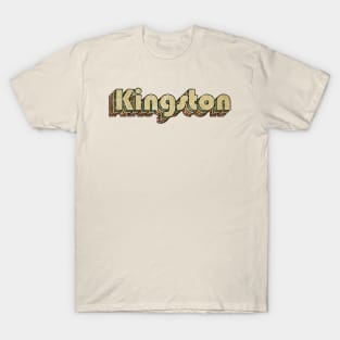 Kingston // Vintage Rainbow Typography Style // 70s T-Shirt